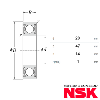 Rulment 6204 ZZC3 NSK_2